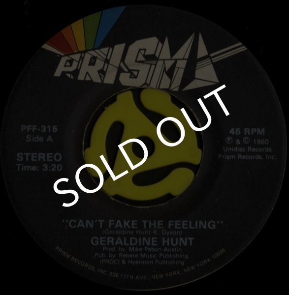画像1: GERALDINE HUNT/Can't Fake The Feeling(PRISM/45s) (1)