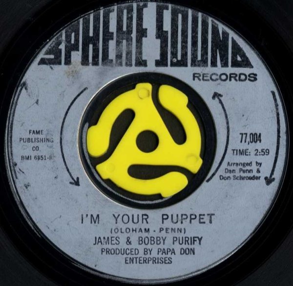 画像1: JAMES & BOBBY PURIFY / I'm Your Puppet(Sphere Sound/45s) (1)