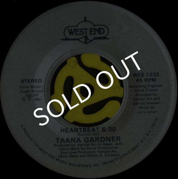 画像1: TAANA GARDNER / Heartbeat(West End/45s) (1)