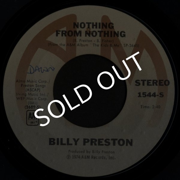 画像1: Billy Preston / Nothing From Nothing(A&M/45s) (1)