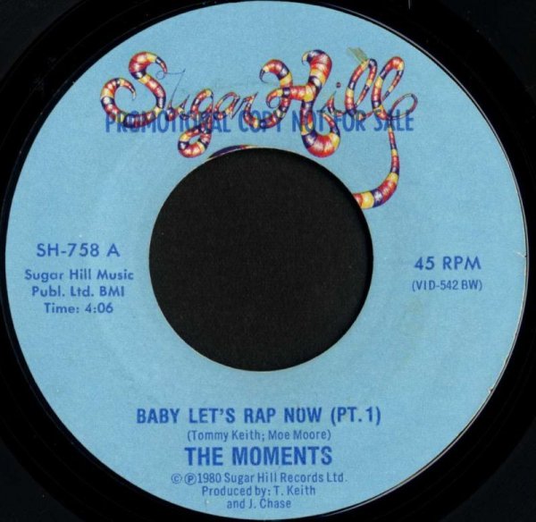 画像1: The Moments / Baby Let's Rap Now(PT.1) (Sugarhill / プロモ45s) (1)