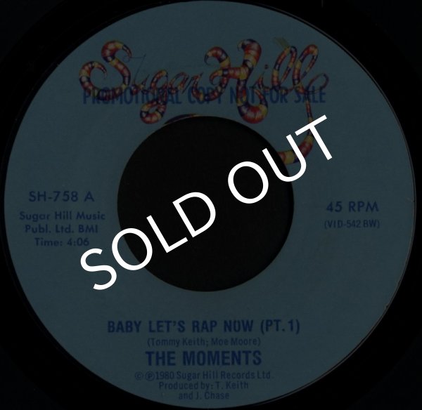 画像1: The Moments / Baby Let's Rap Now(PT.1) (Sugarhill / プロモ45s) (1)